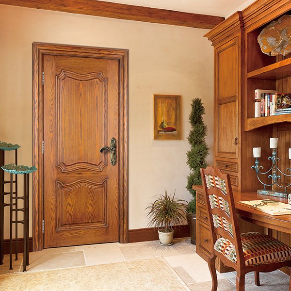 Runcheng Woodworking K008  Interior veneer composited modern design wooden door Solid  Wood  Composite Door image32