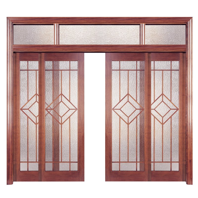 Runcheng Woodworking PP001-4 Interior veneer composited modern design wooden door Solid  Wood  Composite Door image29