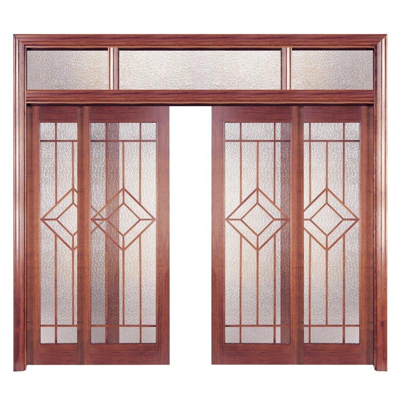 PP001-4 Interior veneer composited modern design wooden door