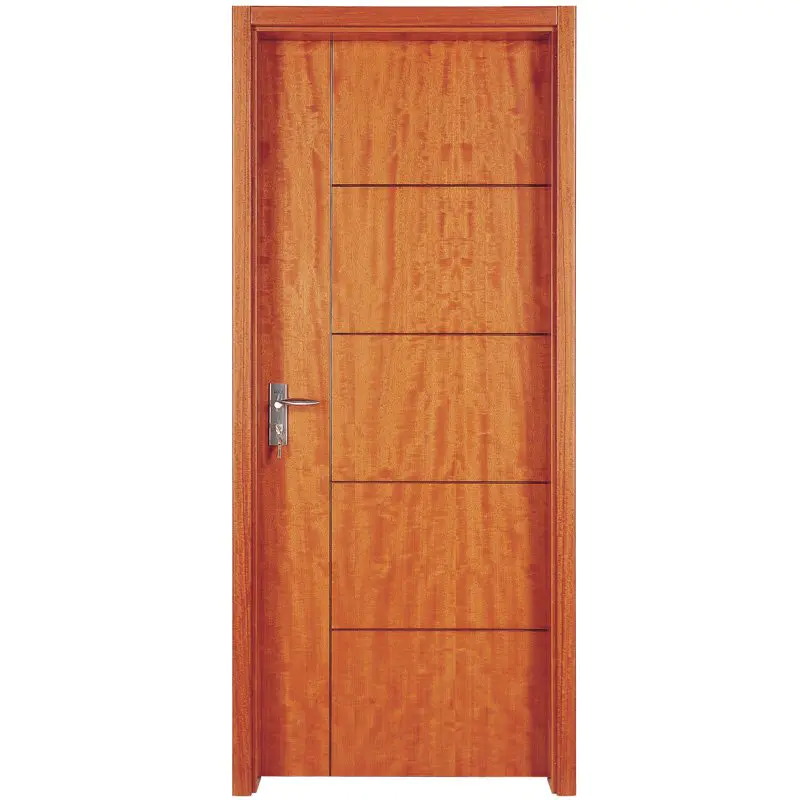 PP005T Interior veneer composited modern design wooden door