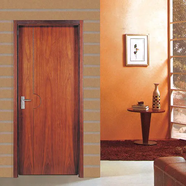 PP007T Interior veneer composited modern design wooden door