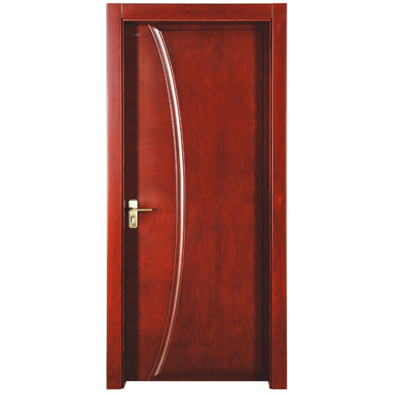 Runcheng Woodworking PP022 Interior veneer composited modern design wooden door Solid  Wood  Composite Door image22