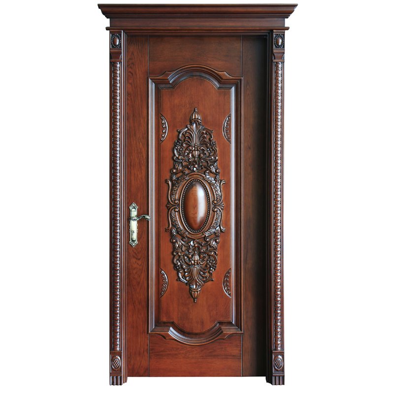 Runcheng Woodworking S038 Interior veneer composited modern design wooden door Solid  Wood  Composite Door image19