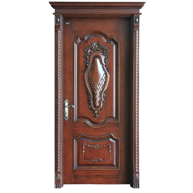 Runcheng Woodworking S039  Interior veneer composited modern design wooden door Solid  Wood  Composite Door image18