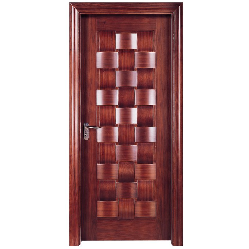 Runcheng Woodworking X010 Interior veneer composited modern design wooden door Solid  Wood  Composite Door image15