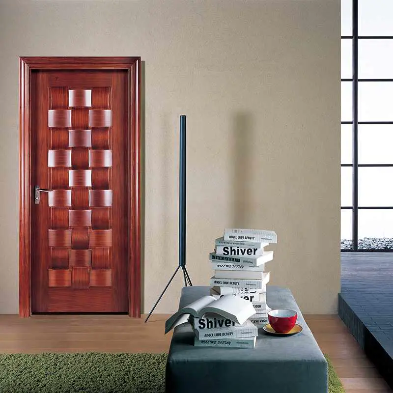 X010 Interior veneer composited modern design wooden door