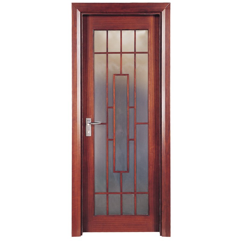 Runcheng Woodworking X010-4  Interior veneer composited modern design wooden door Solid  Wood  Composite Door image14