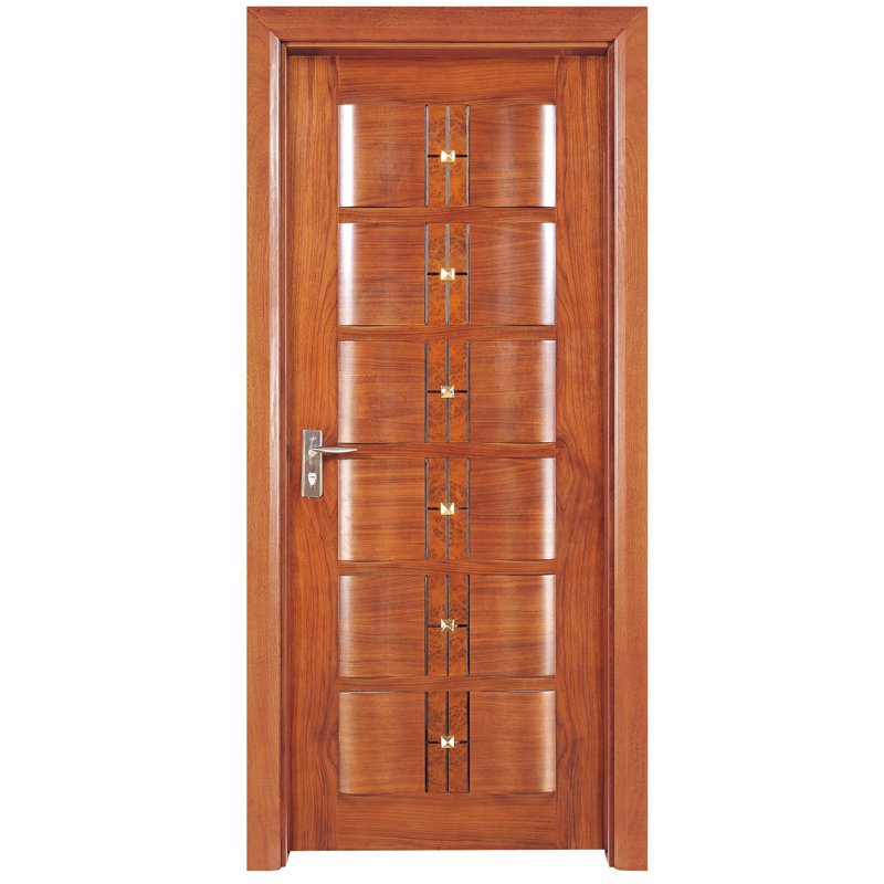 Runcheng Woodworking X019 Interior veneer composited modern design wooden door Solid  Wood  Composite Door image13