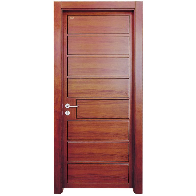 Runcheng Woodworking X023 Interior veneer composited modern design wooden door Solid  Wood  Composite Door image12