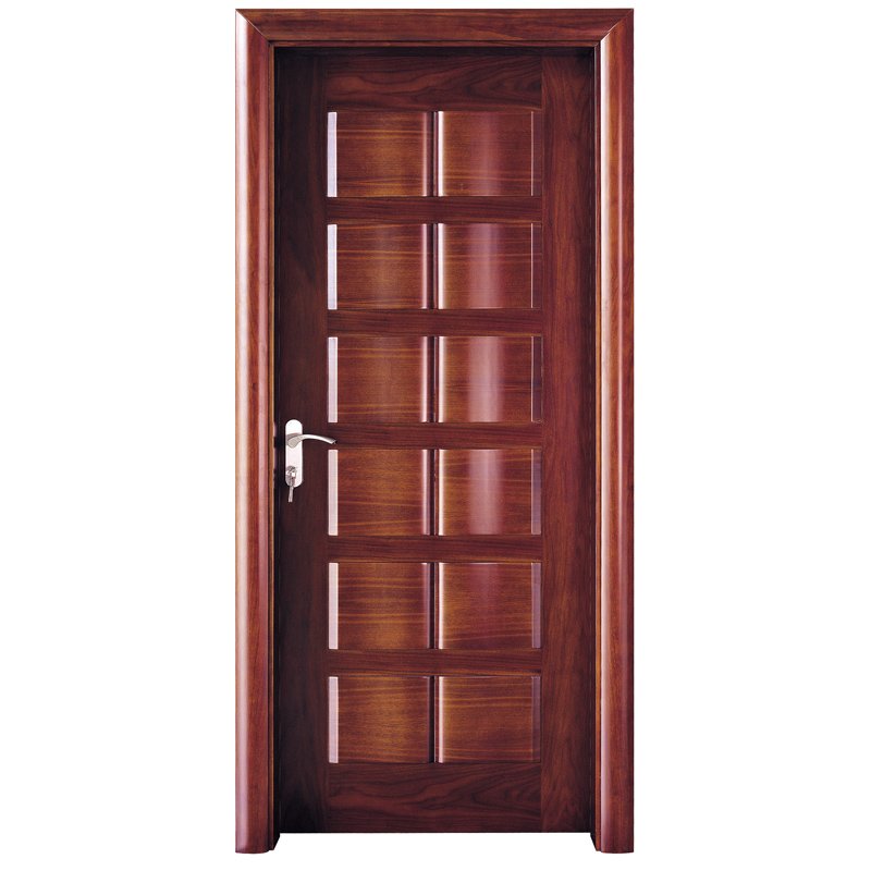 Runcheng Woodworking X025 Interior veneer composited modern design wooden door Solid  Wood  Composite Door image11