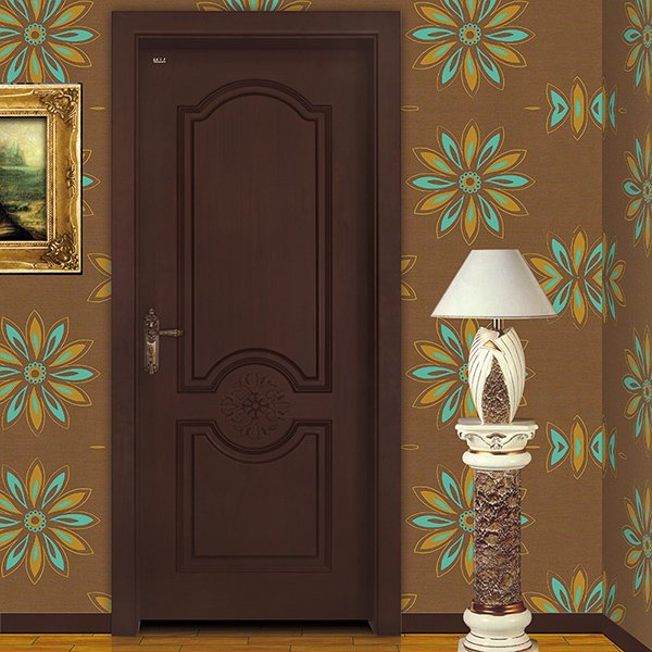 Runcheng Woodworking Z005P Interior veneer composited modern design wooden door Solid  Wood  Composite Door image4