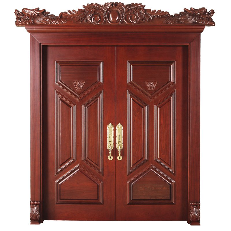 Runcheng Woodworking D008Y-0 Interior pure double solid wooden door Double  Door image8