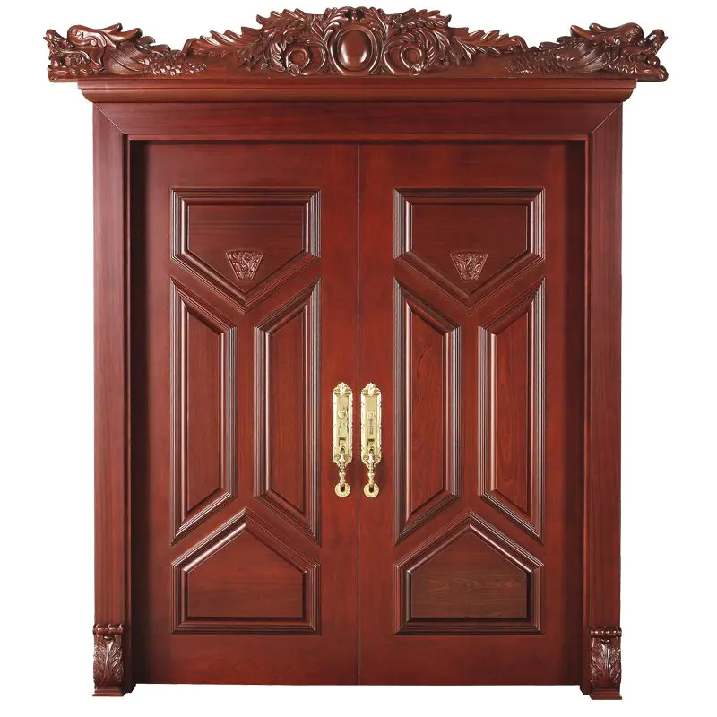 D008Y-0 Interior pure double solid wooden door