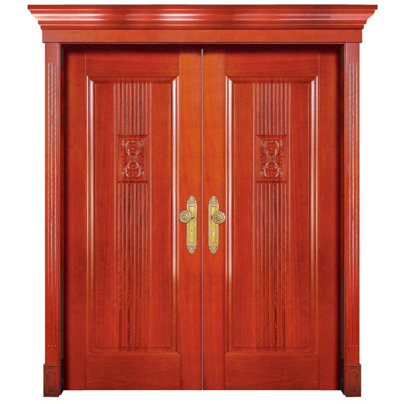 S006 double Interior veneer composited modern design wooden door