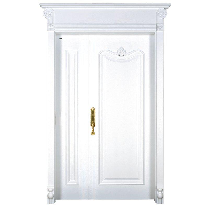 X037-1 double  Interior veneer composited modern design wooden door