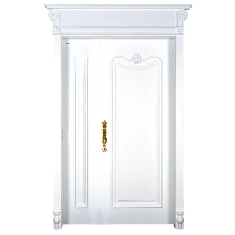 X037-1 double  Interior veneer composited modern design wooden door