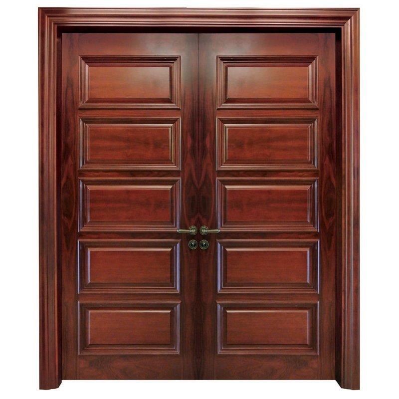X053 double Interior veneer composited modern design wooden door