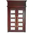 X053-3 Veneer Composite Solid Wood Door Interior Wooden Double  French Doors