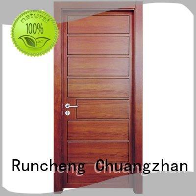 solid wood bedroom composite door gk002 veneer OEM solid wood composite doors Runcheng Woodworking