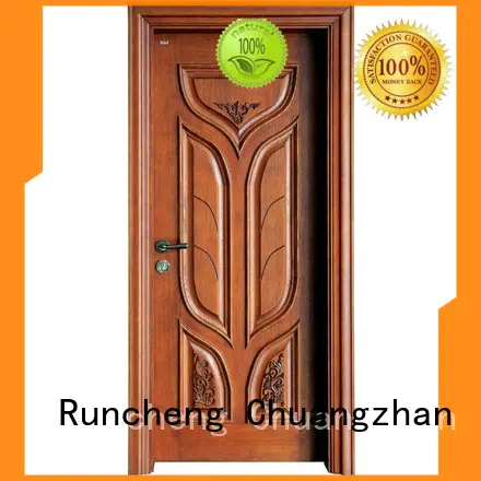 Runcheng Chuangzhan veneer solid composite wooden door manufacturers for homes