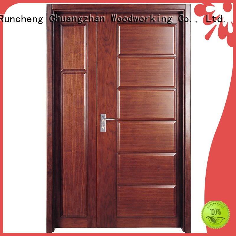 white double doors pure design wooden Runcheng Woodworking