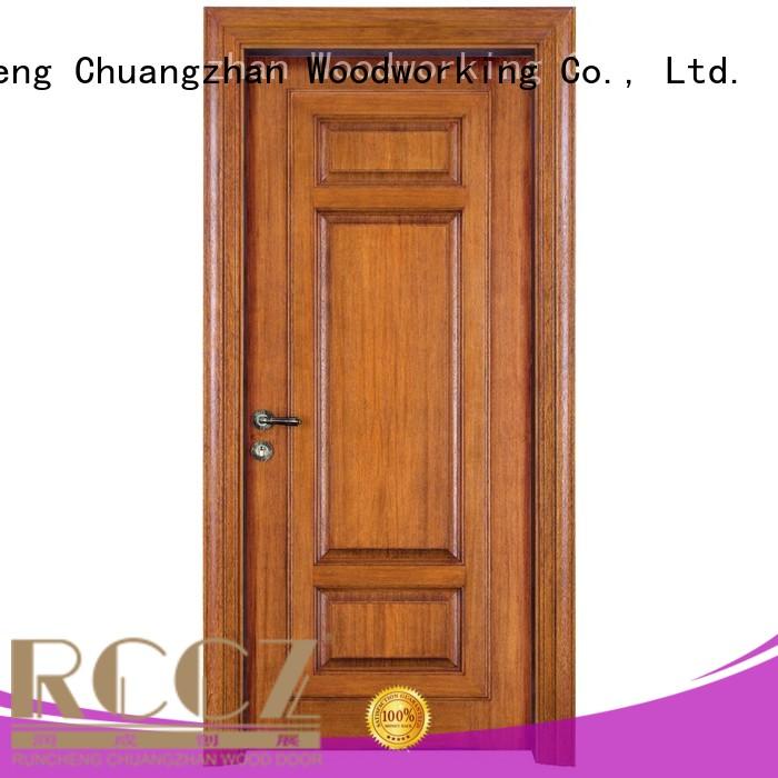 pure door design Runcheng Woodworking Brand solid wood composite doors supplier