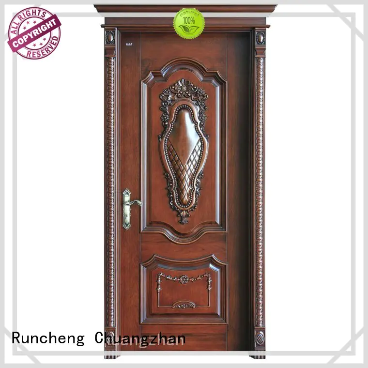 Runcheng Chuangzhan eco-friendly solid composite wooden door company for villas
