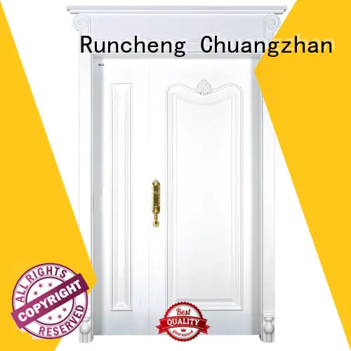 Runcheng Chuangzhan composited double wood front doors manufacturer for homes