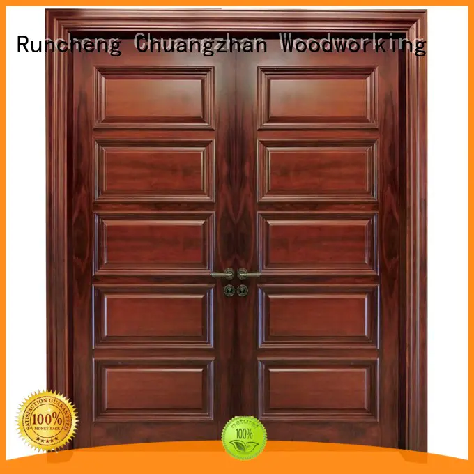 Runcheng Chuangzhan glass hardwood double doors supplier for offices
