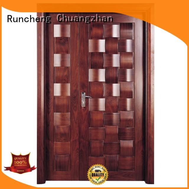 Runcheng Chuangzhan glass double wood doors with glass supplier for offices
