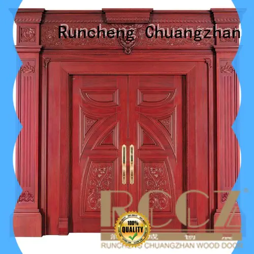 Runcheng Chuangzhan high-quality wooden double glazed doors wholesale for offices