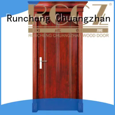 solid solid wood bifold doors Runcheng Woodworking solid wood interior doors for sale