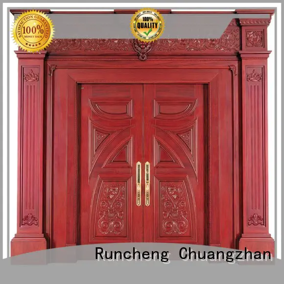 Runcheng Chuangzhan glass wooden double doors company for hotels
