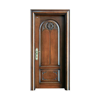 Traditional style sapele wood exterior door S029