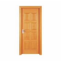 Simple style Okoume residential wooden door P004