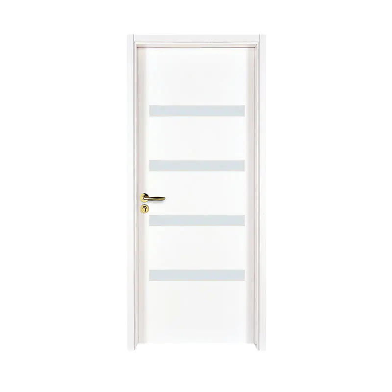 Simple style white  glass exterior door WM0026