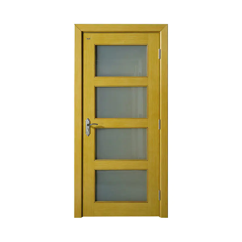 Golden Teak house wood simple style door WM0009