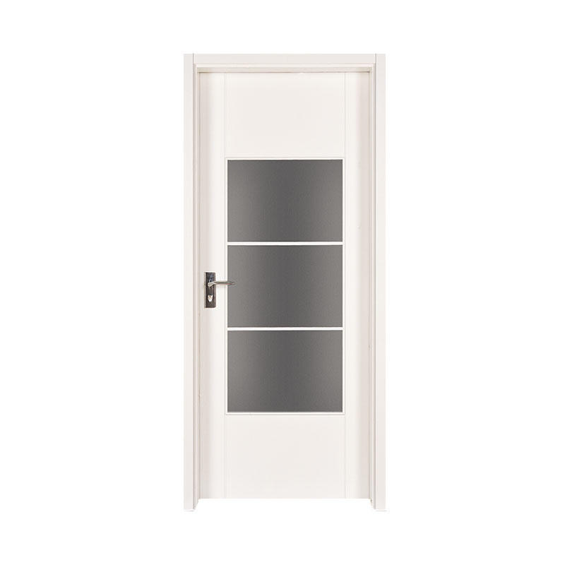 Smooth simple style wooden apartment door PP003-3