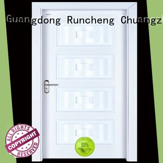 Runcheng Chuangzhan safe interior wooden door with solid wood on sale for homes