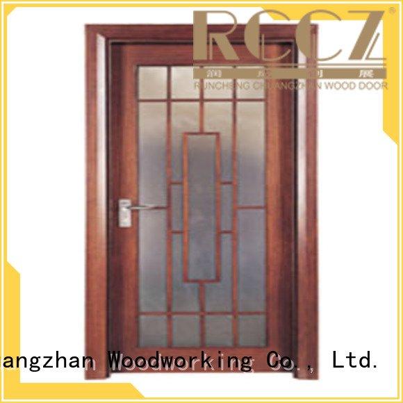 glazed door door Runcheng Woodworking wooden double glazed doors