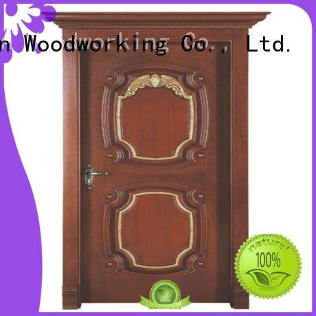 wooden door durable durable interior wooden door with solid wood Runcheng Woodworking