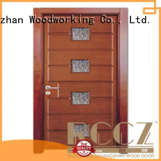 wooden glazed front doors glazed wooden double glazed doors Runcheng Woodworking Brand
