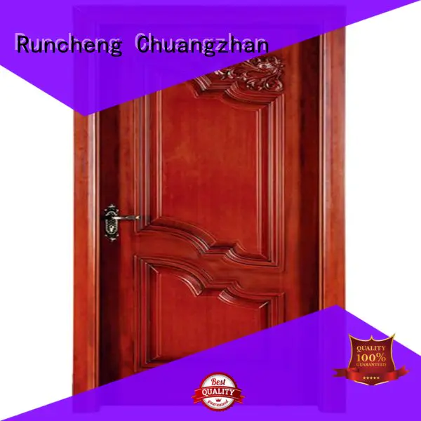 Runcheng Chuangzhan ODM interior wooden door with solid wood easy installation for villas