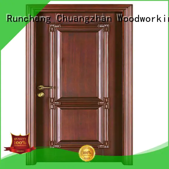 door wooden interior wooden door with solid wood Runcheng Woodworking Brand