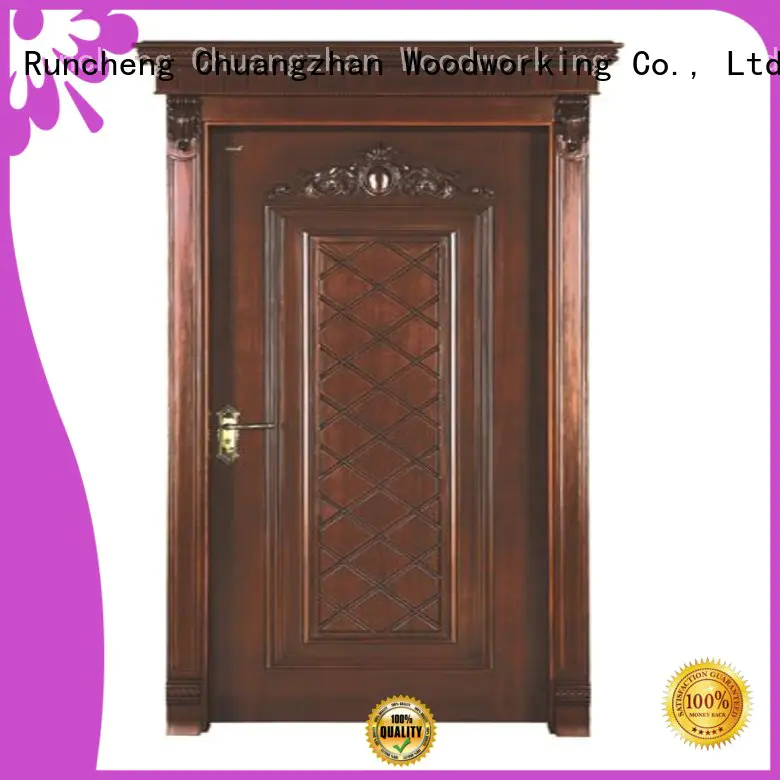 door wooden durable interior wooden door with solid wood Runcheng Woodworking Brand
