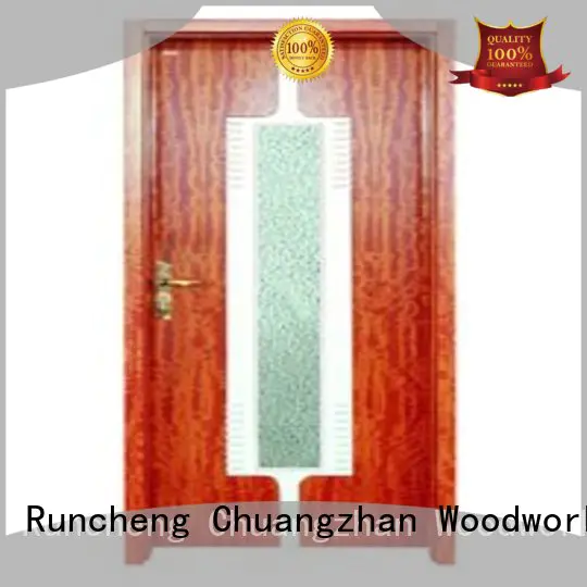 Hot hardwood glazed internal doors door Runcheng Woodworking Brand
