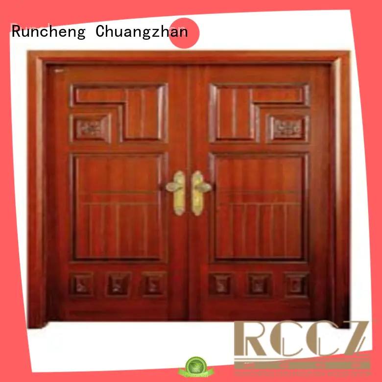 Runcheng Chuangzhan eco-friendly double entry doors manufacturers for indoor