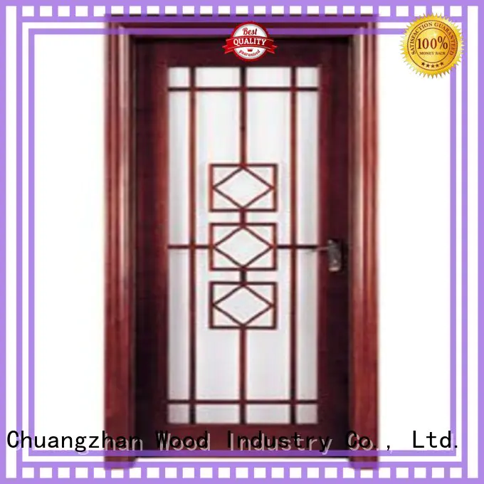 glazed durable door Runcheng Chuangzhan Brand wooden double glazed doors