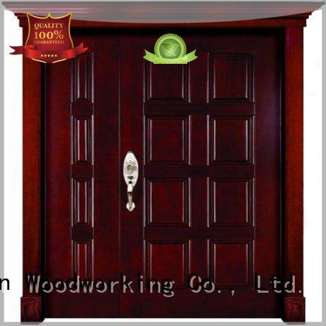Hot wooden double doors double Runcheng Woodworking Brand