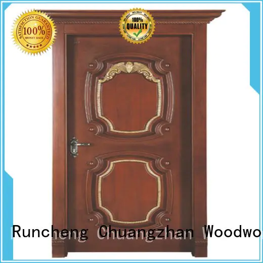 Hot interior wooden door with solid wood door Runcheng Woodworking Brand